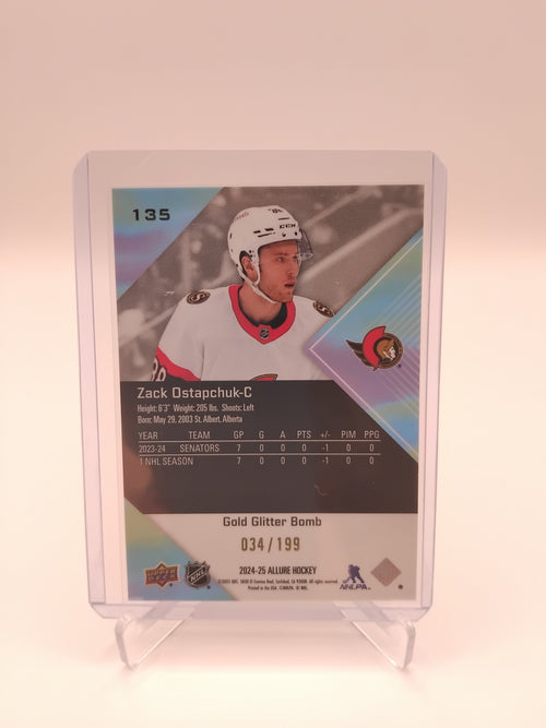 2025-26 Allure Zack Ostapchuk Gold Glitterbomb 034/199