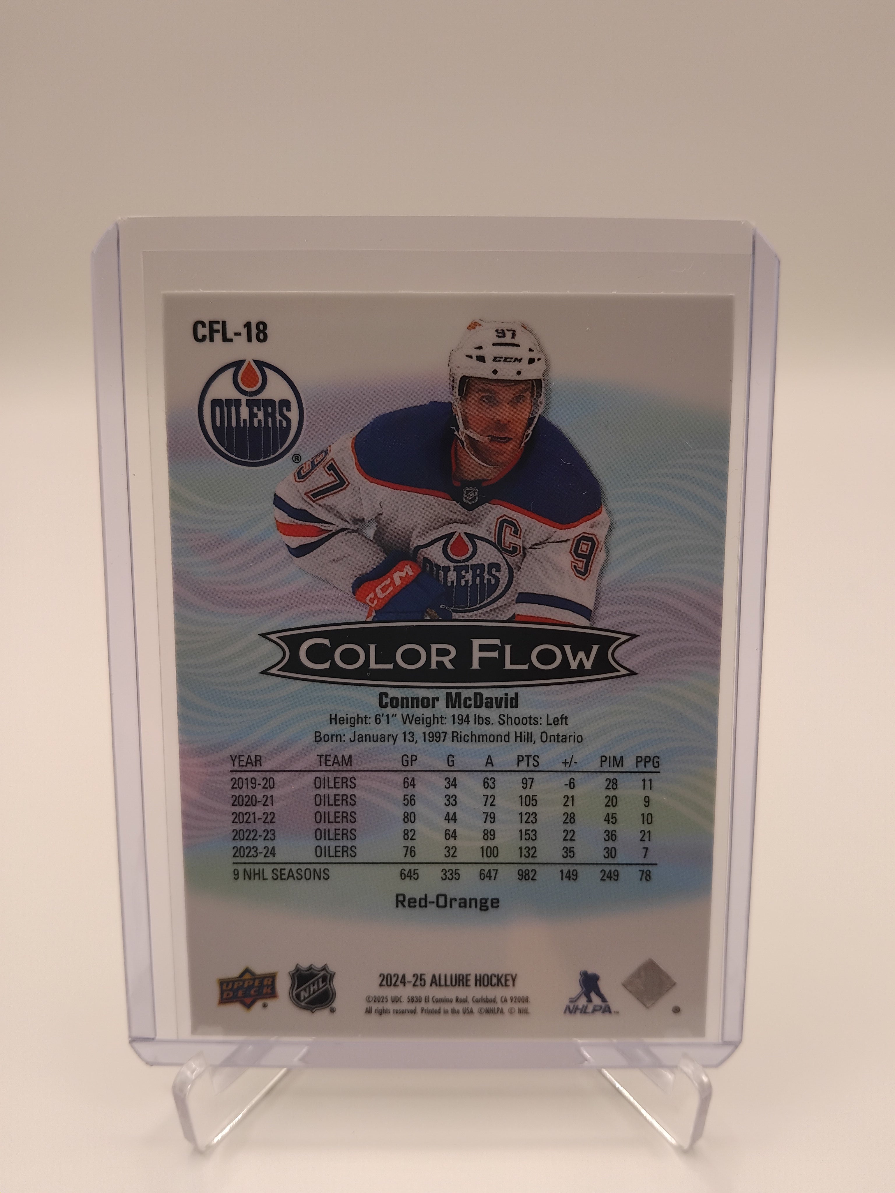 2024-25 Allure Connor McDavid Red-Orange Color Flow