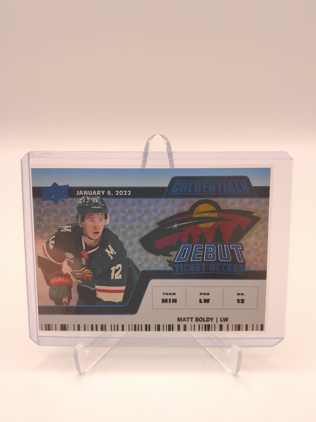 2022-23 Credentials Matt Boldy Debut Ticket Access 76/99