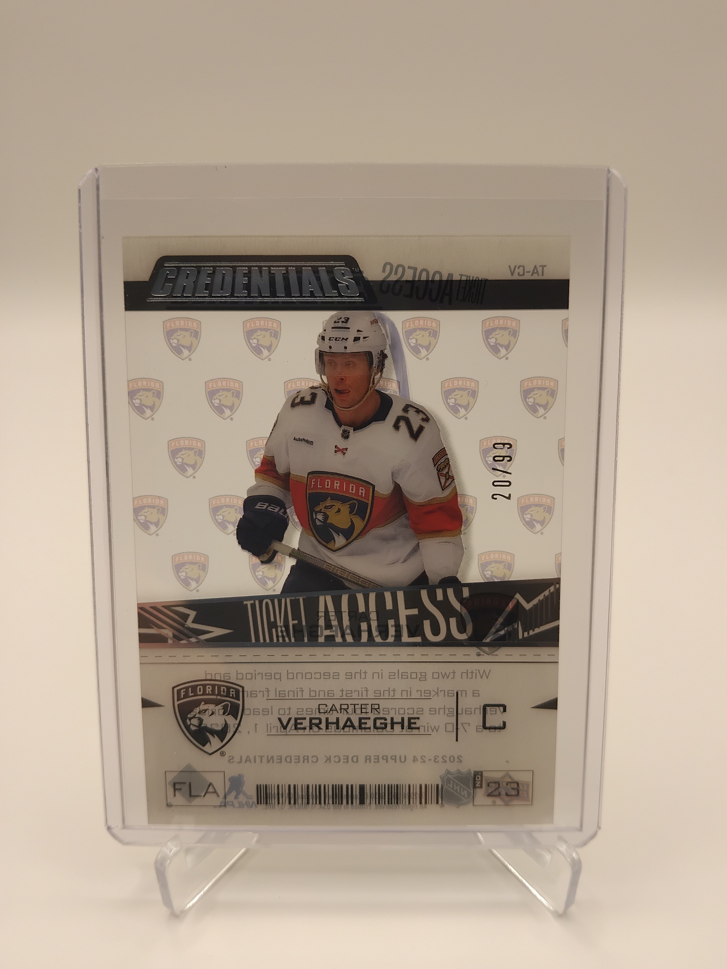 2023-24 Credentials Carter Verhaeghe 20/99