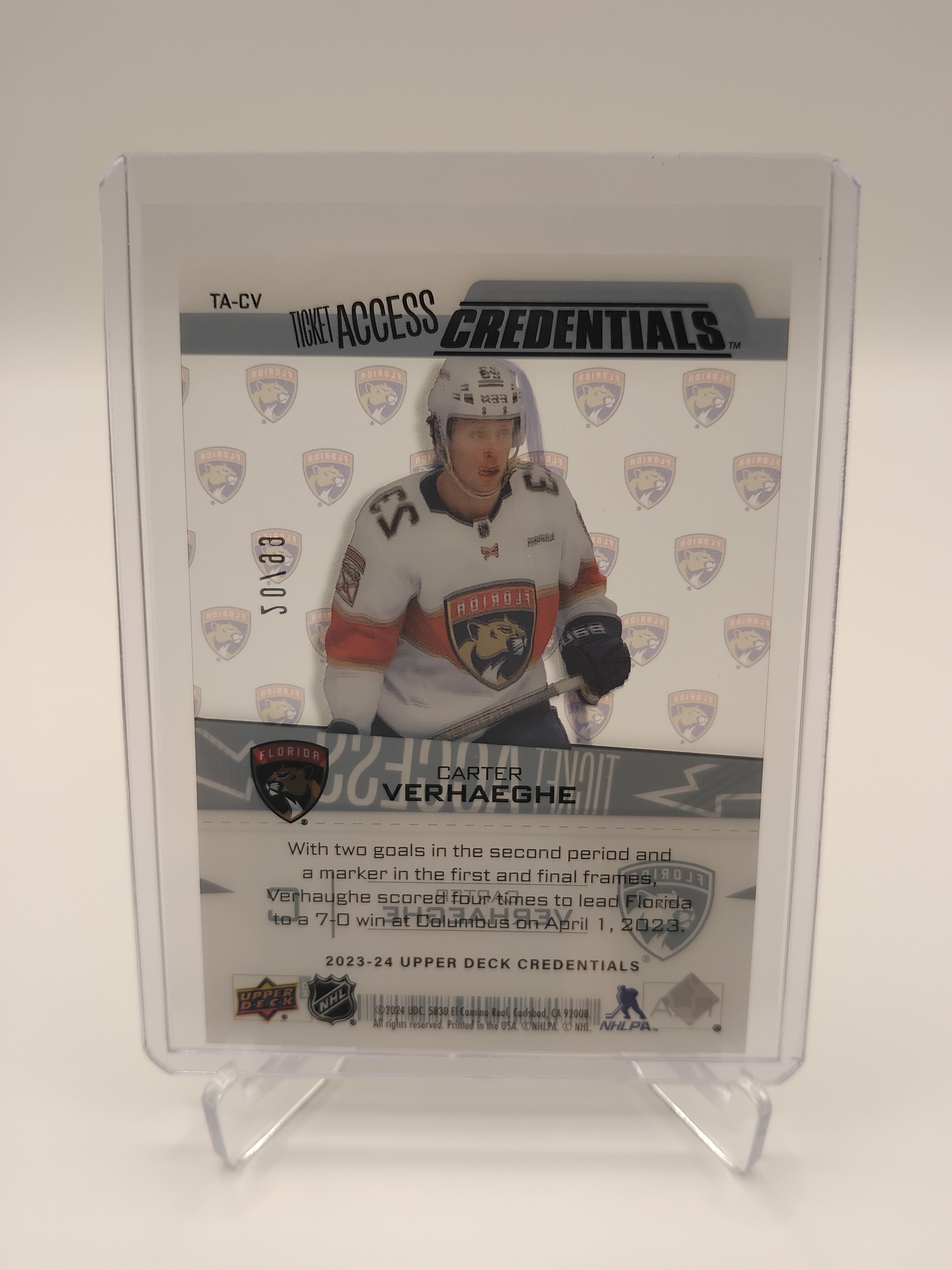 2023-24 Credentials Carter Verhaeghe 20/99