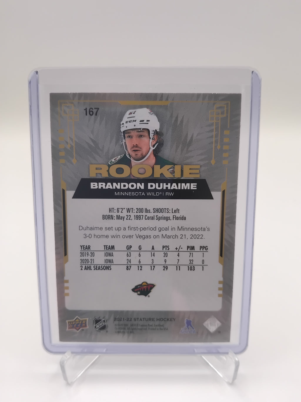 2021-22 Stature Brandon Duhaime 071/149