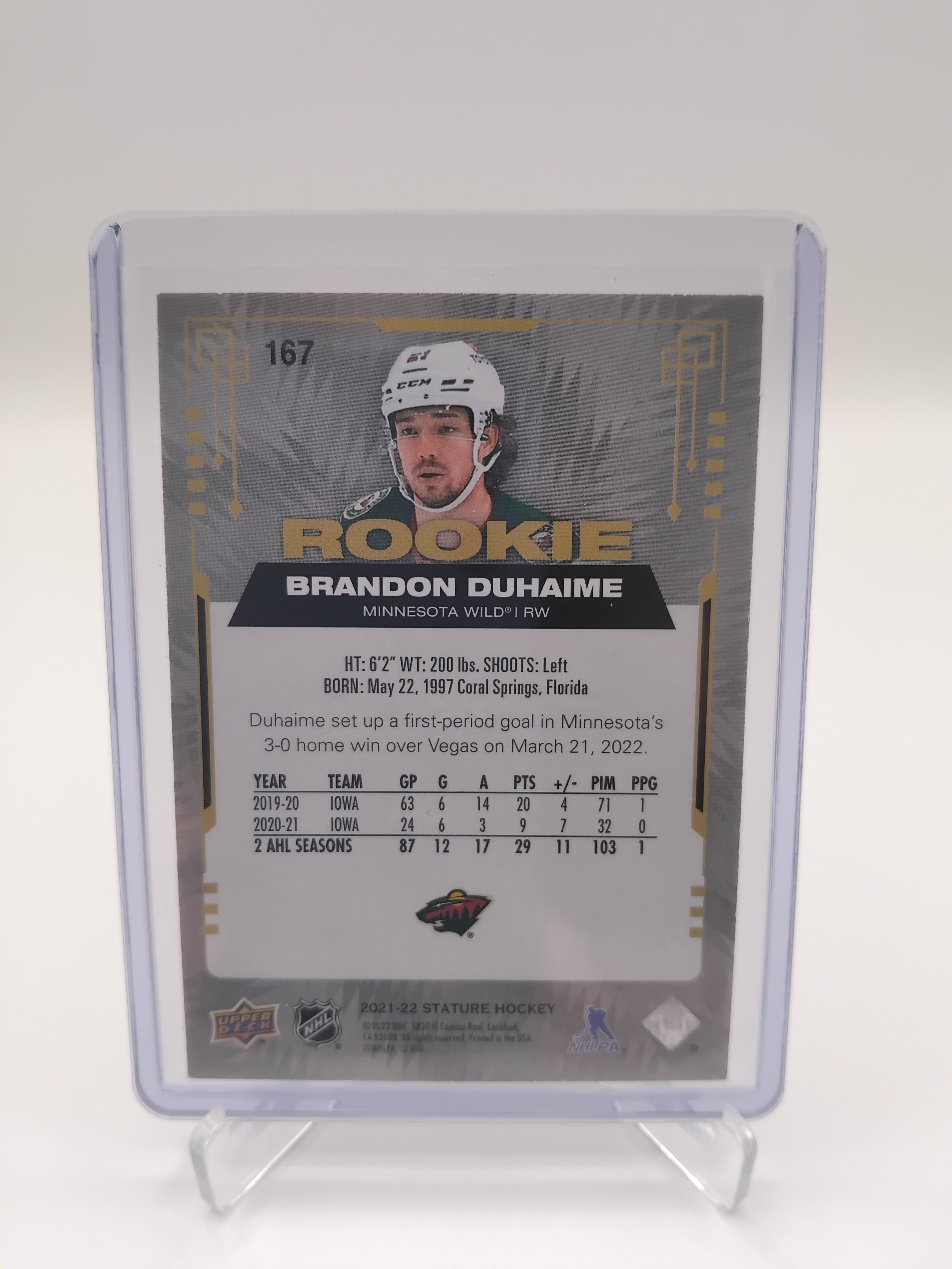 2021-22 Stature Brandon Duhaime 071/149