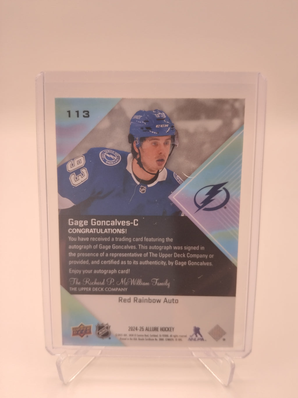2024-25 Allure Gage Goncalves Red Rainbow Auto
