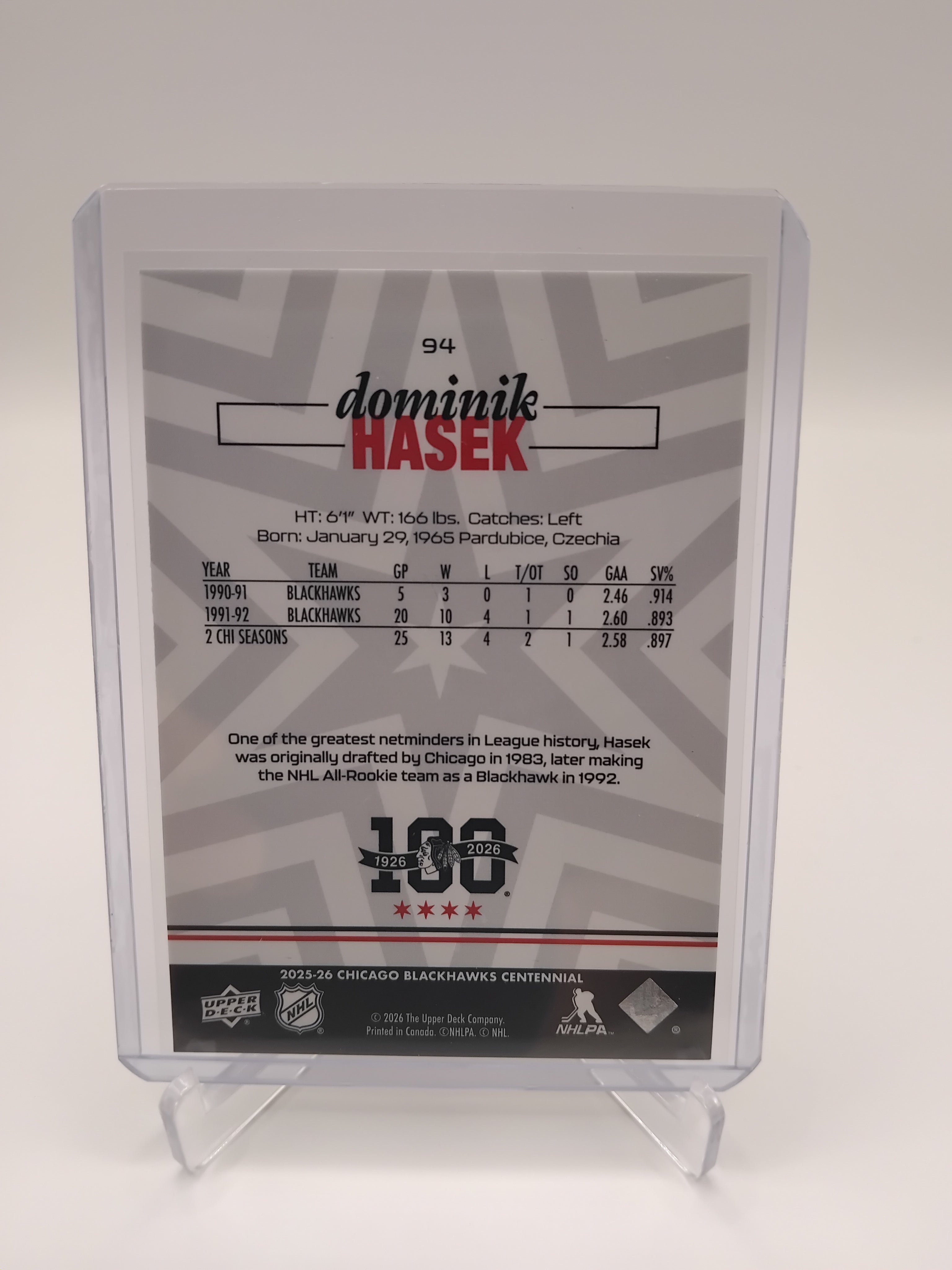 2025-26 Blackhawks Centennial Dominik Hasek