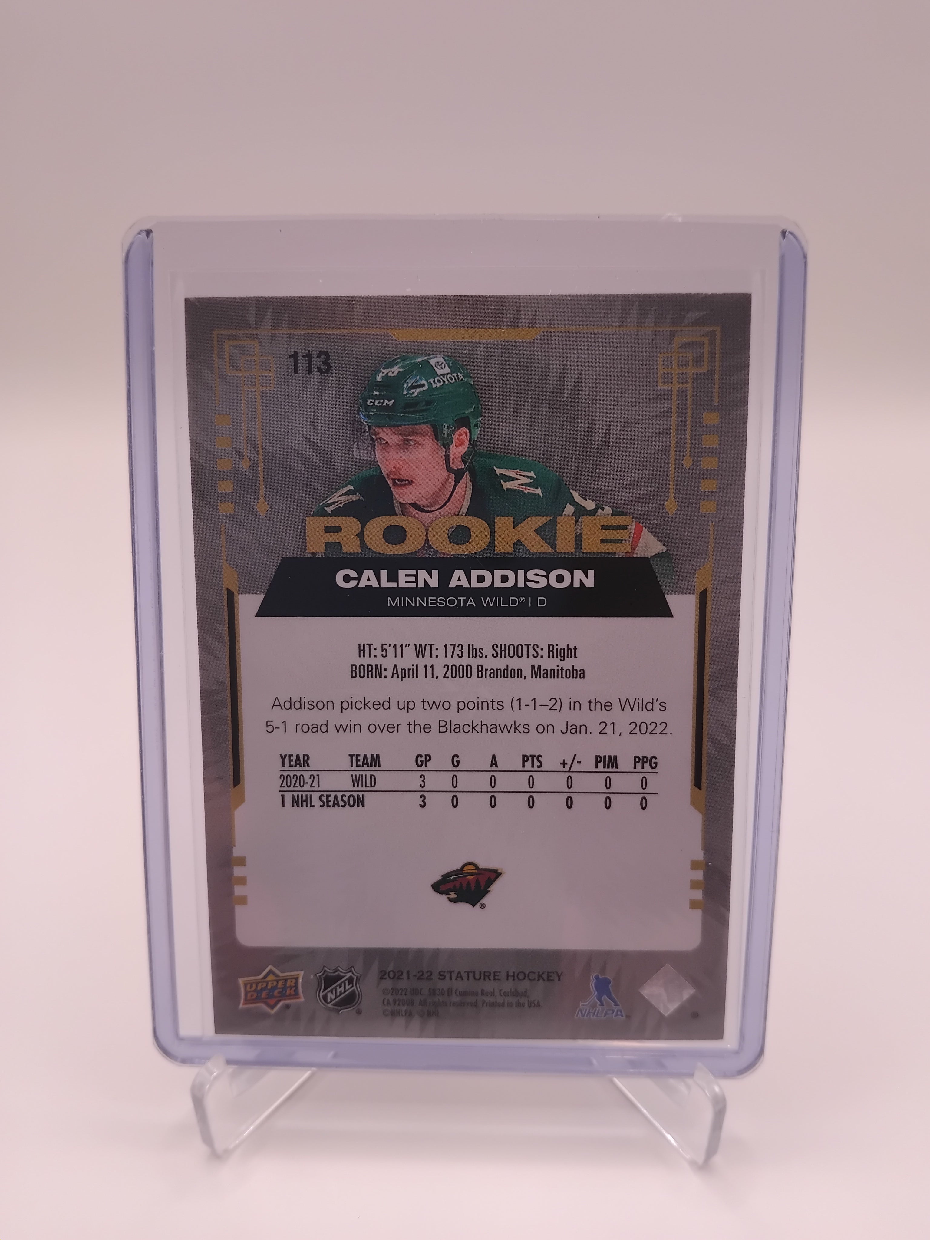 2021-22 Stature Calen Addison 18/75