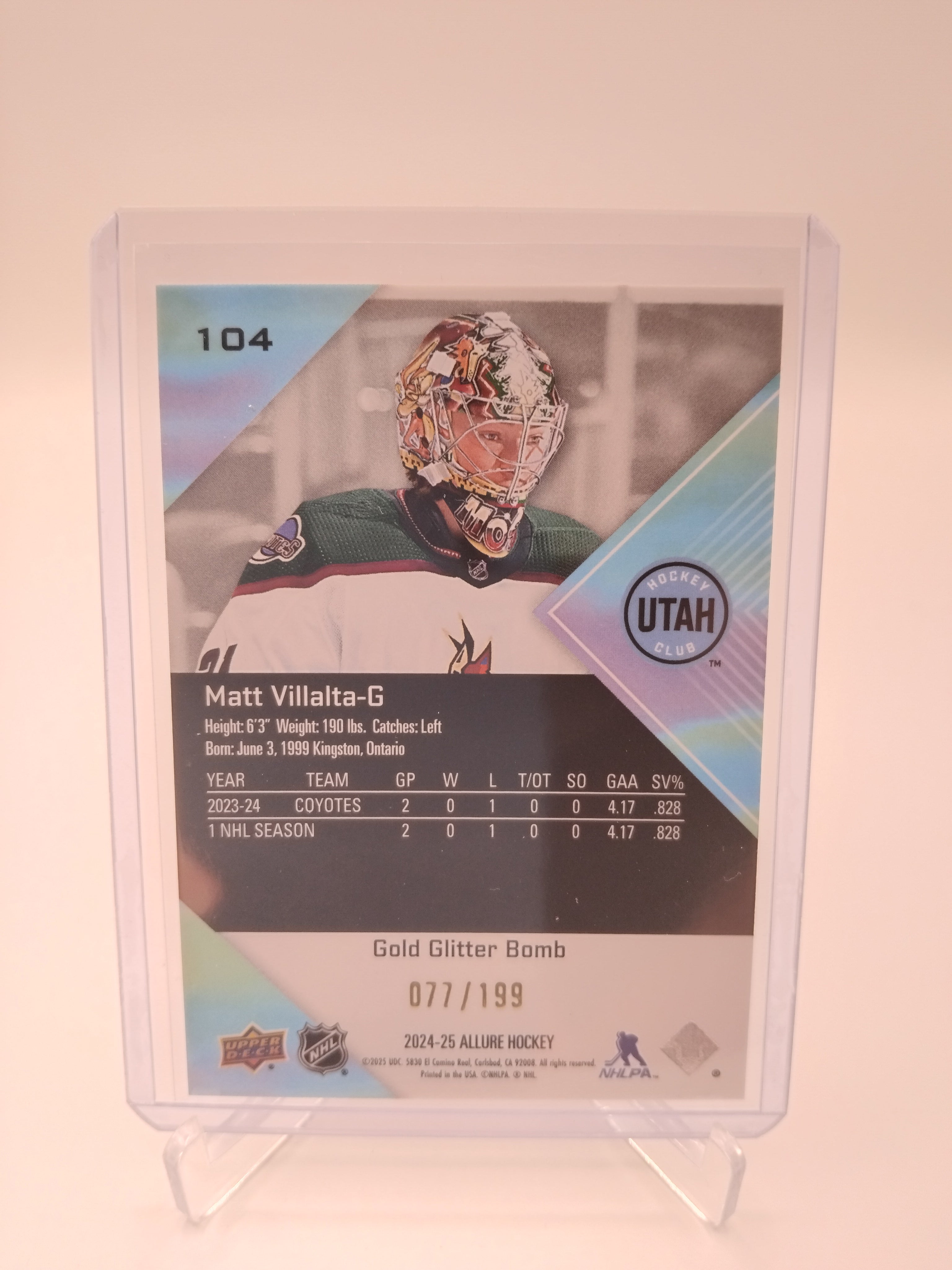 2024-25 Allure Matt Villalta Gold Glitter Bomb 077/199