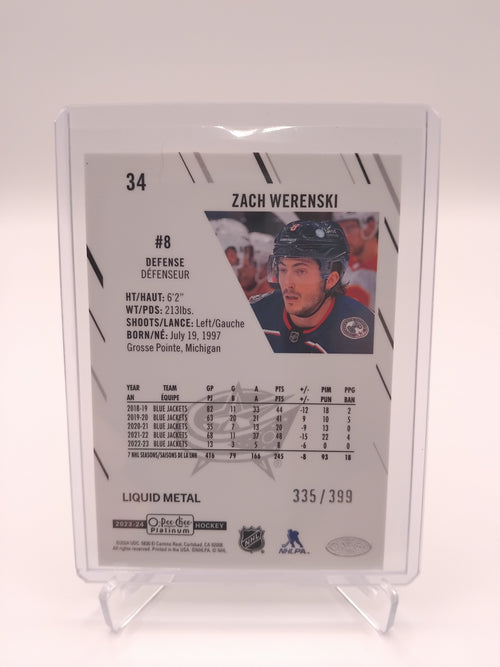 2023-24 OPC Platinum Zach Werenski Liquid Metal 335/399