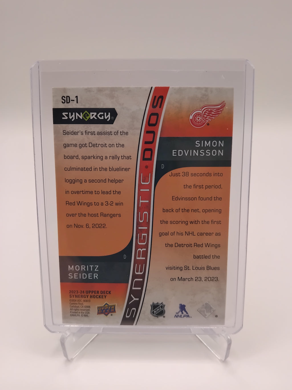 2023-24 Synergy Seider/Edvinsson Synergistic Duos 212/599