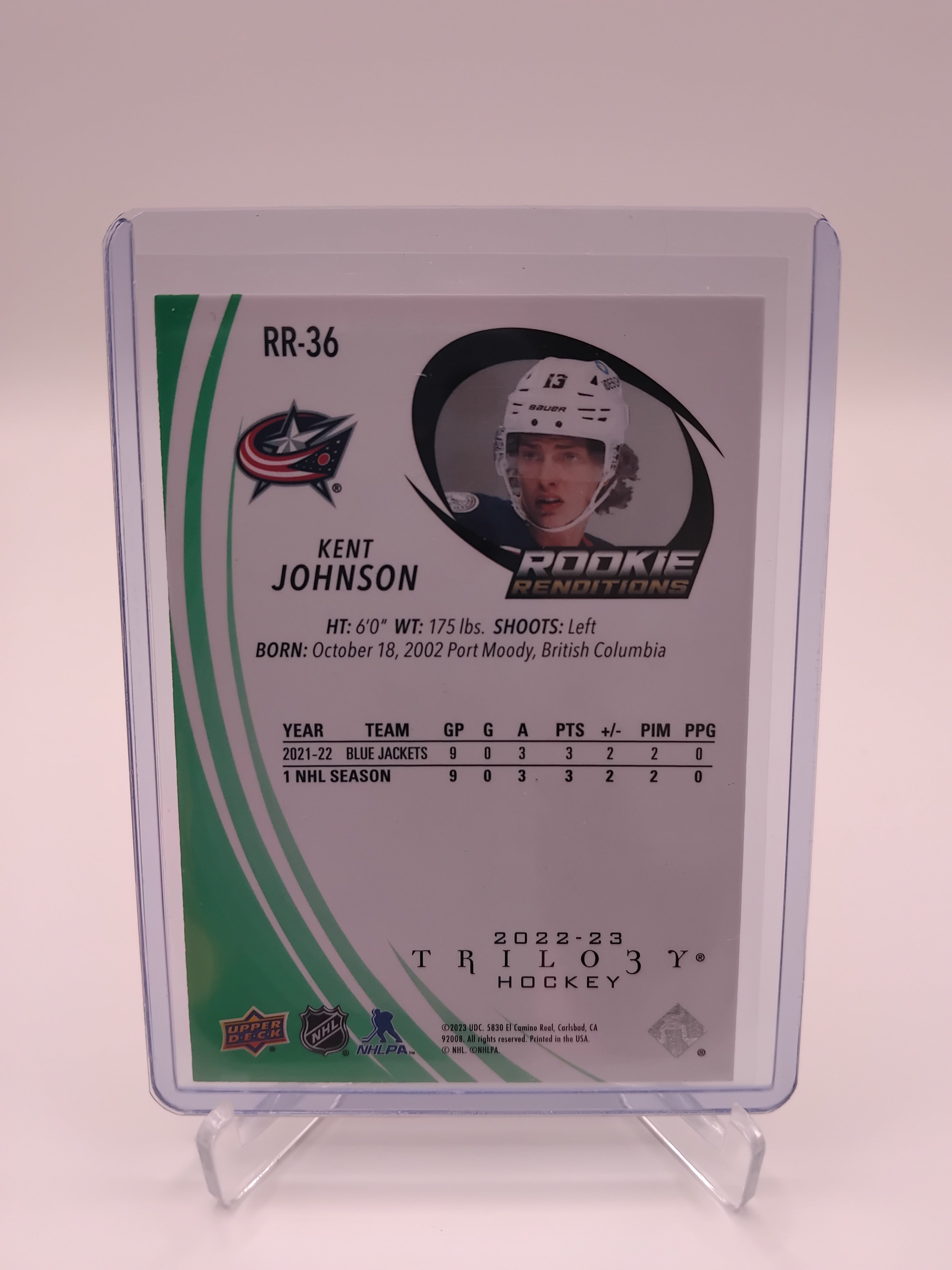 2022-23 Trilogy Kent Johnson 34/99