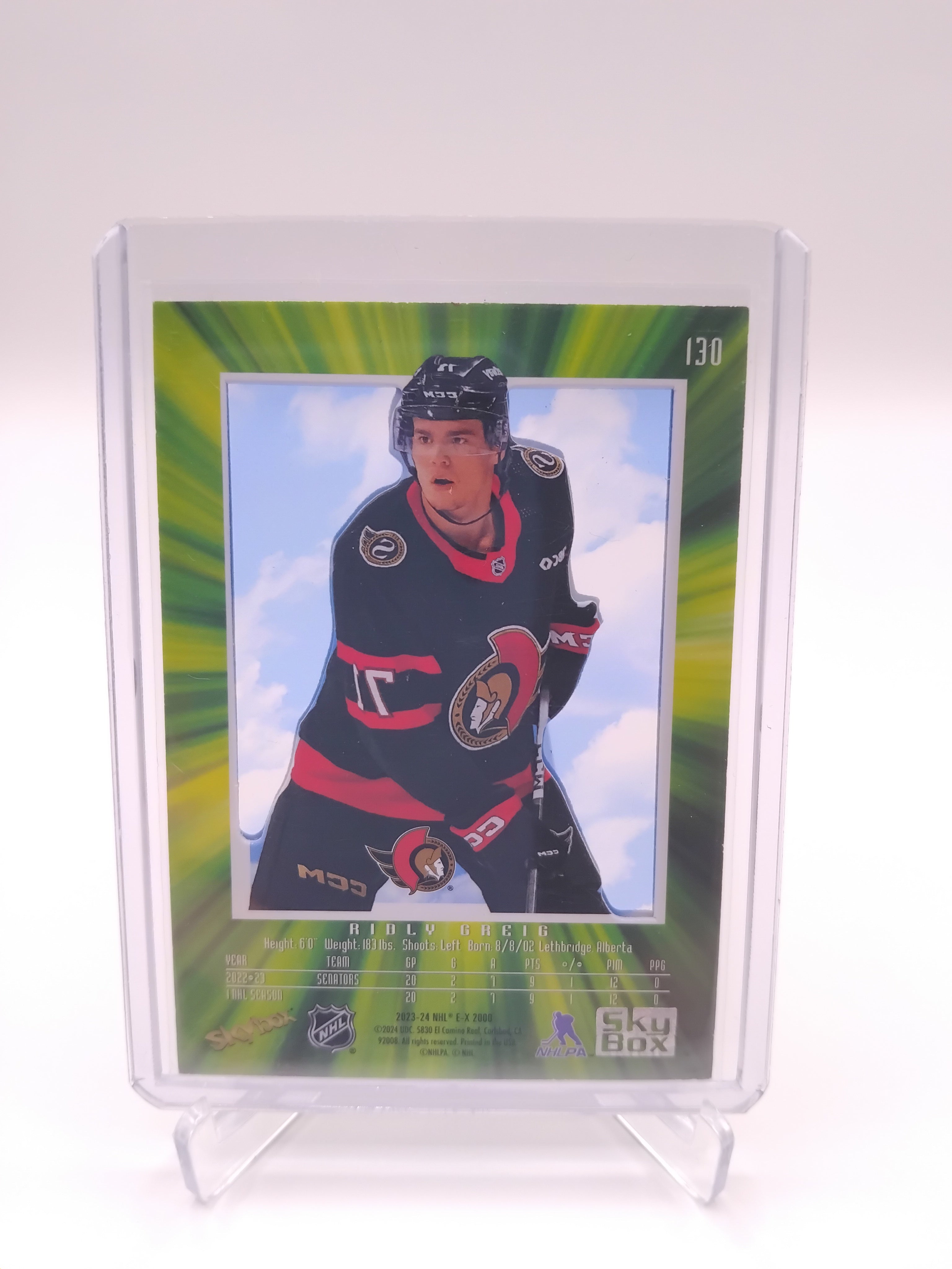 2023-24 Skybox EX-2000 Ridley Greig