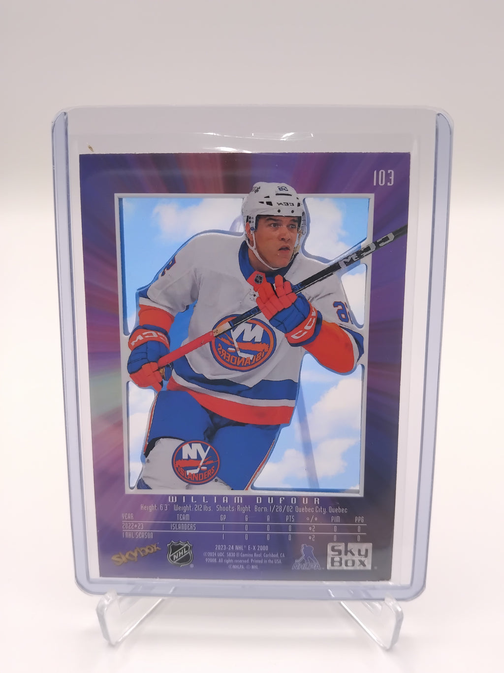 2023-24 Skybox EX-2000 WIliam Dufour