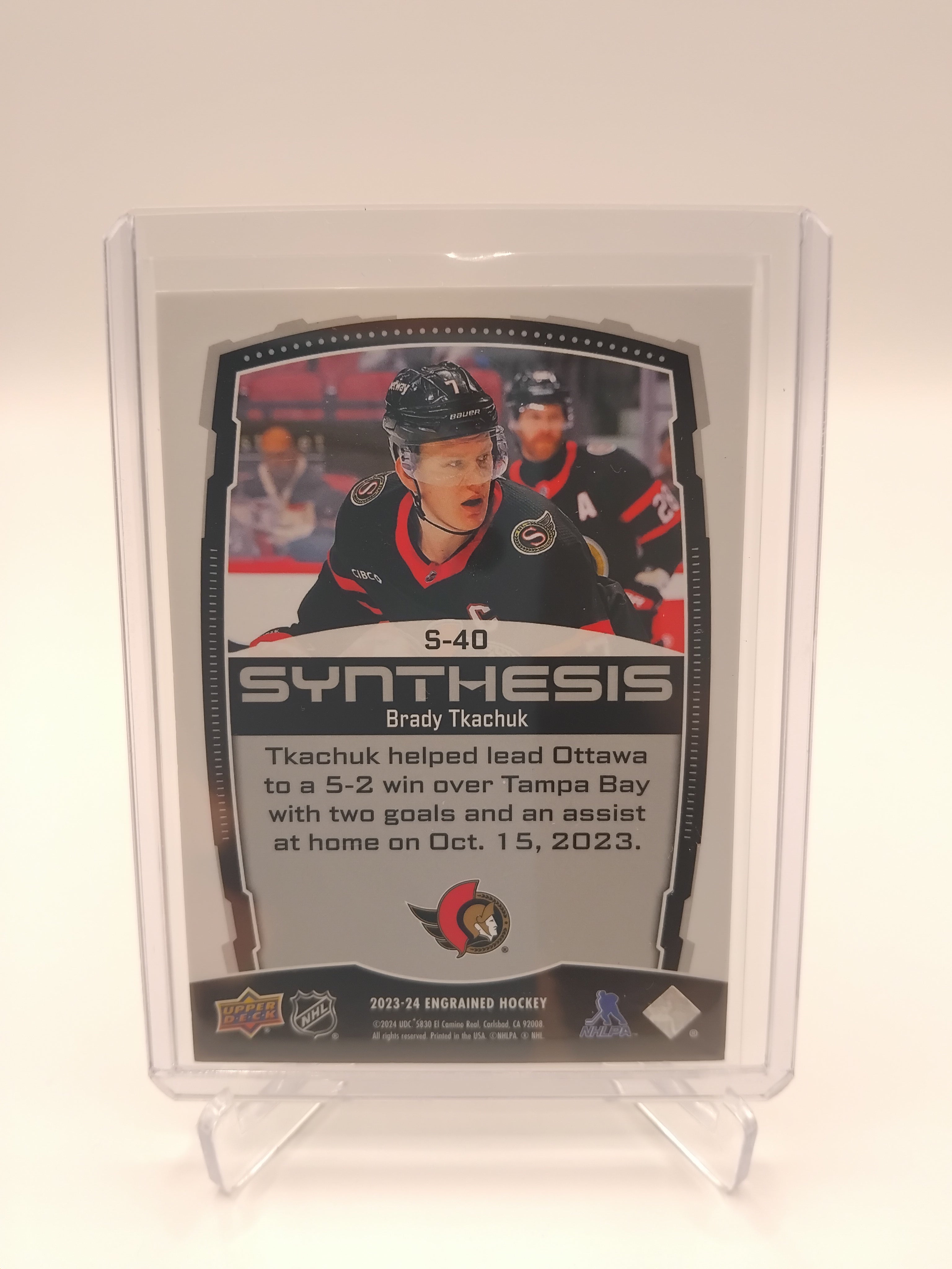 2023-24 Engrained Brady Tkachuk Synthesis