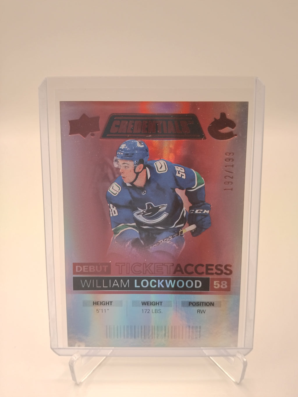 2021-22 Credentials WIlliam Lockwood 192/199