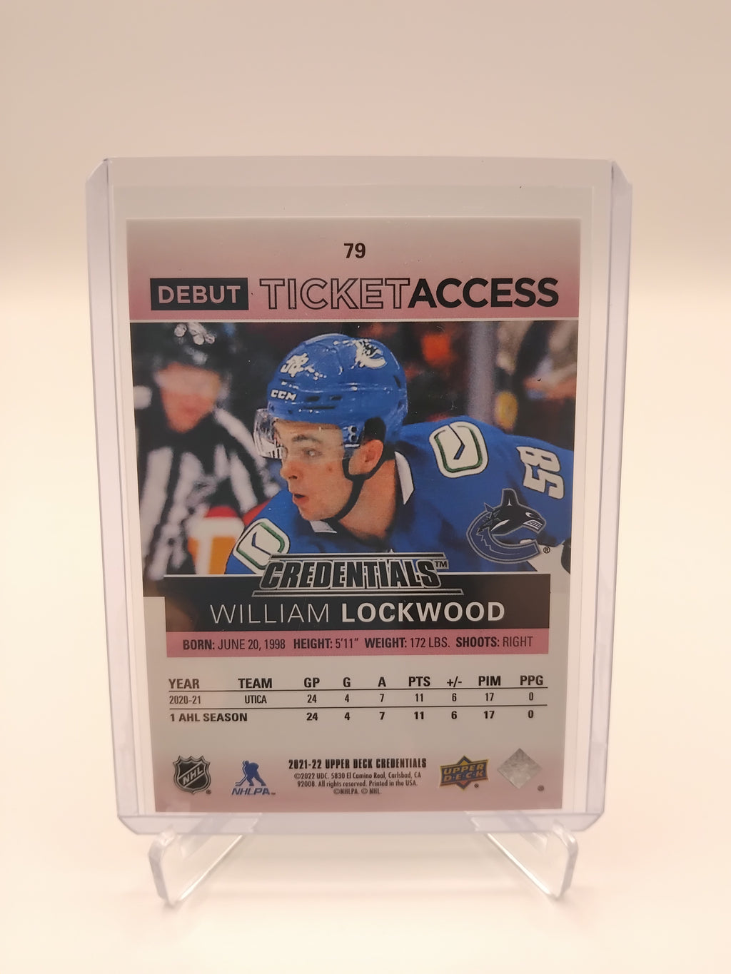 2021-22 Credentials WIlliam Lockwood 192/199