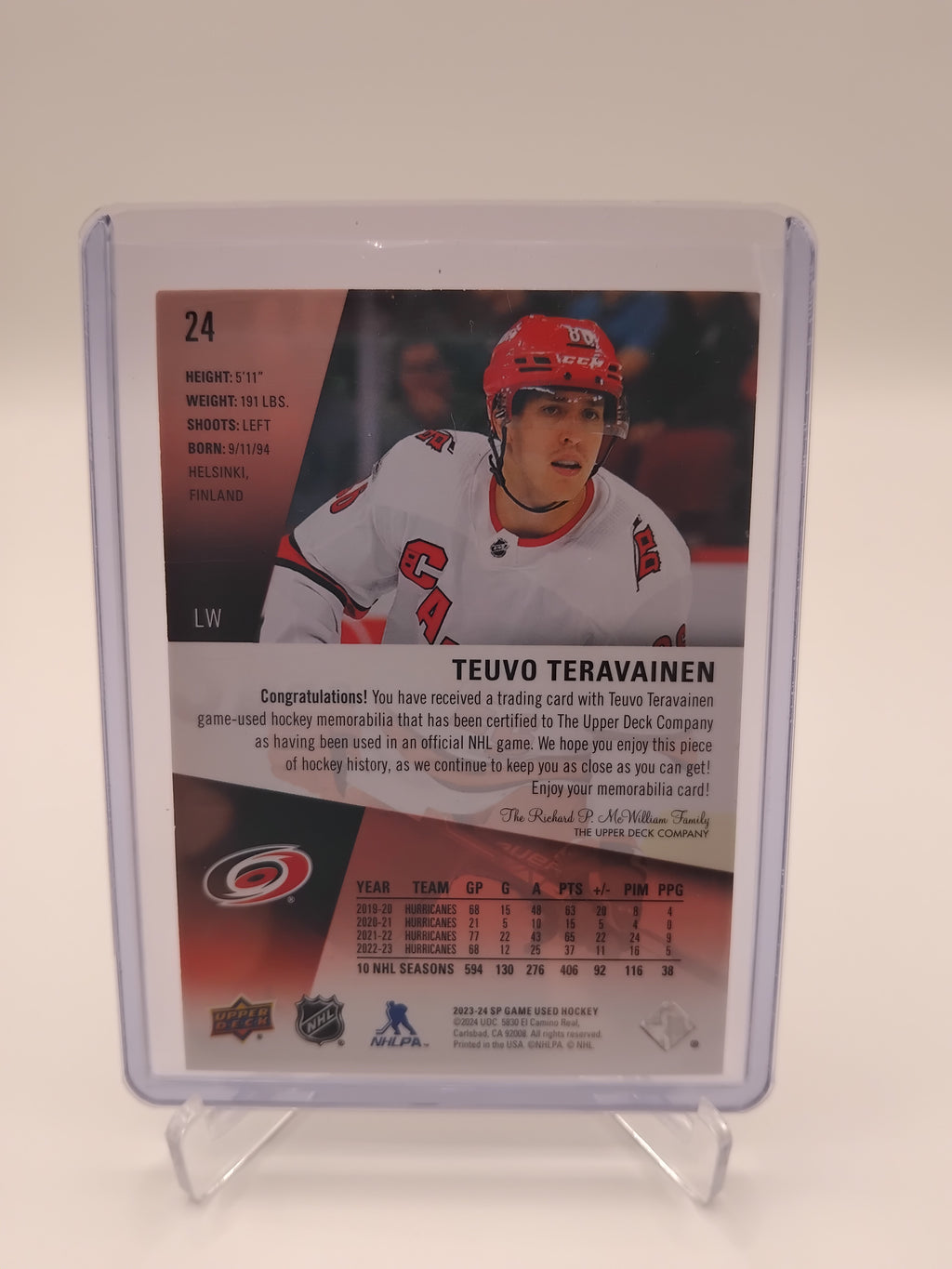 2023-24 SP Game Used Teuvo Teravainen Jersey