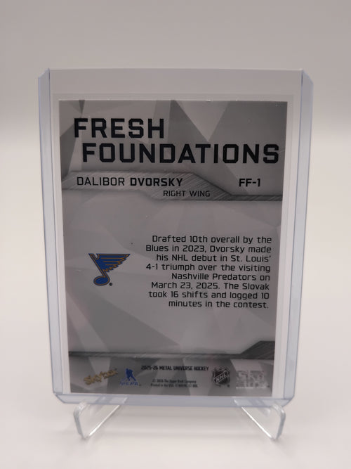 2025-26 Metal Universe Dalibor Dvorsky Fresh Foundations