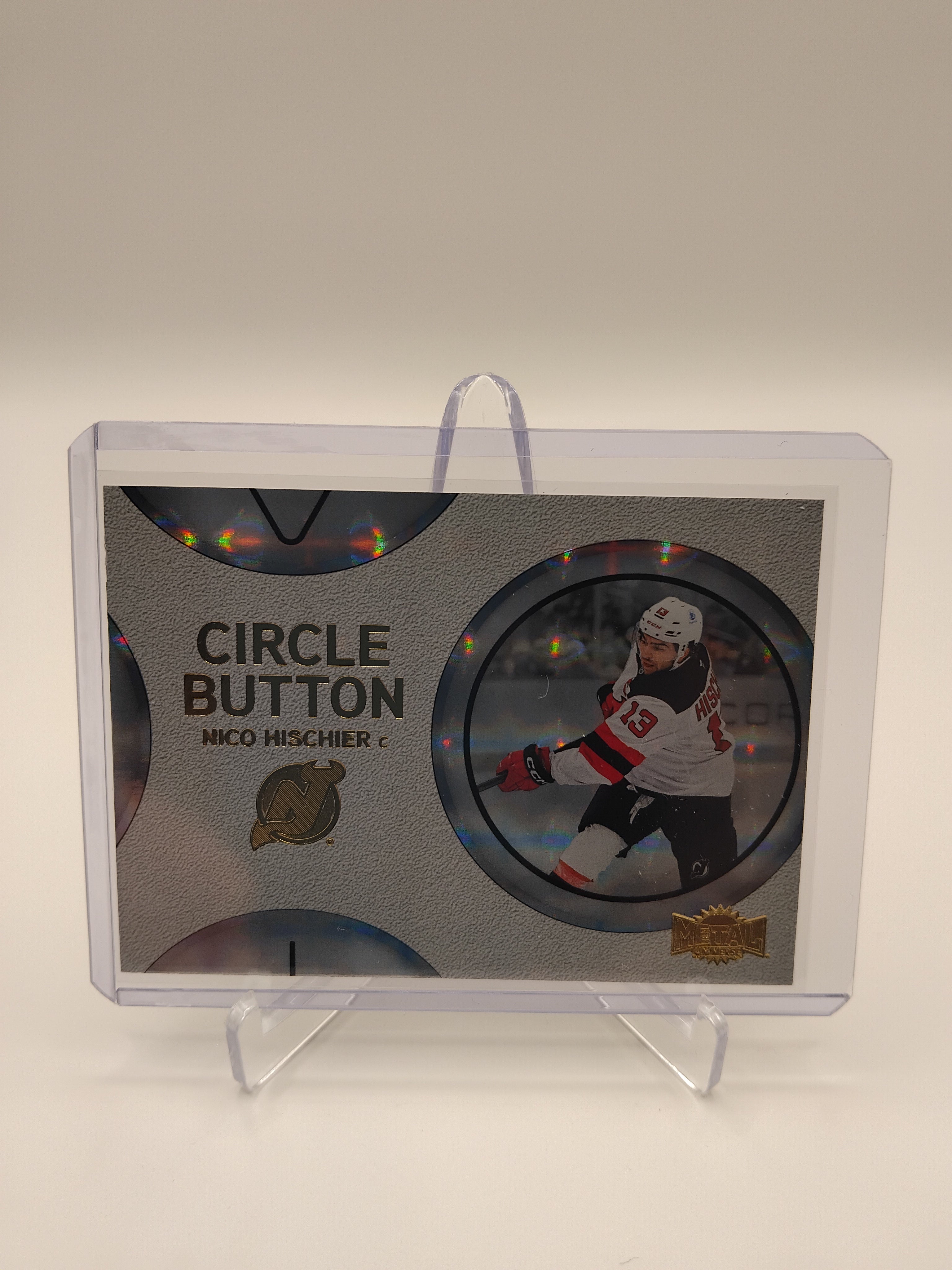 2025-26 Metal Universe Nico Hischier Circle Button