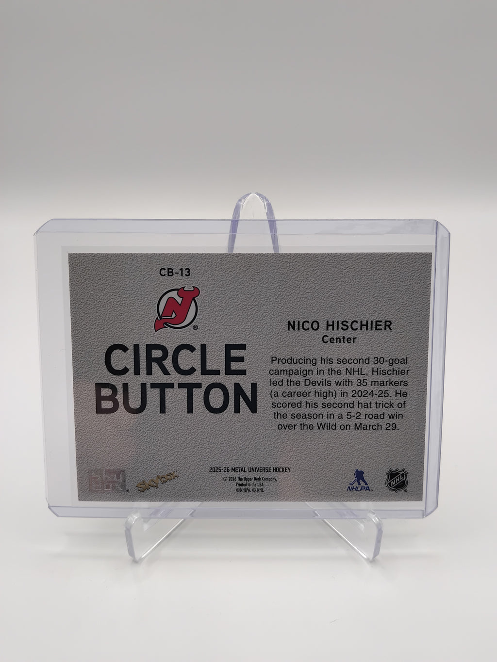 2025-26 Metal Universe Nico Hischier Circle Button