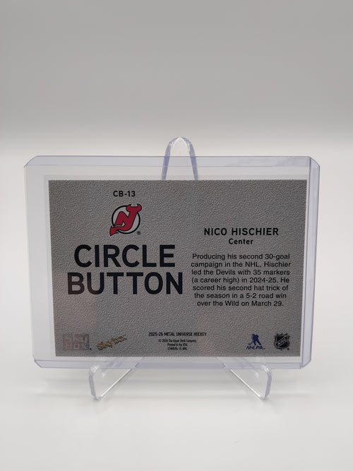 2025-26 Metal Universe Nico Hischier Circle Button
