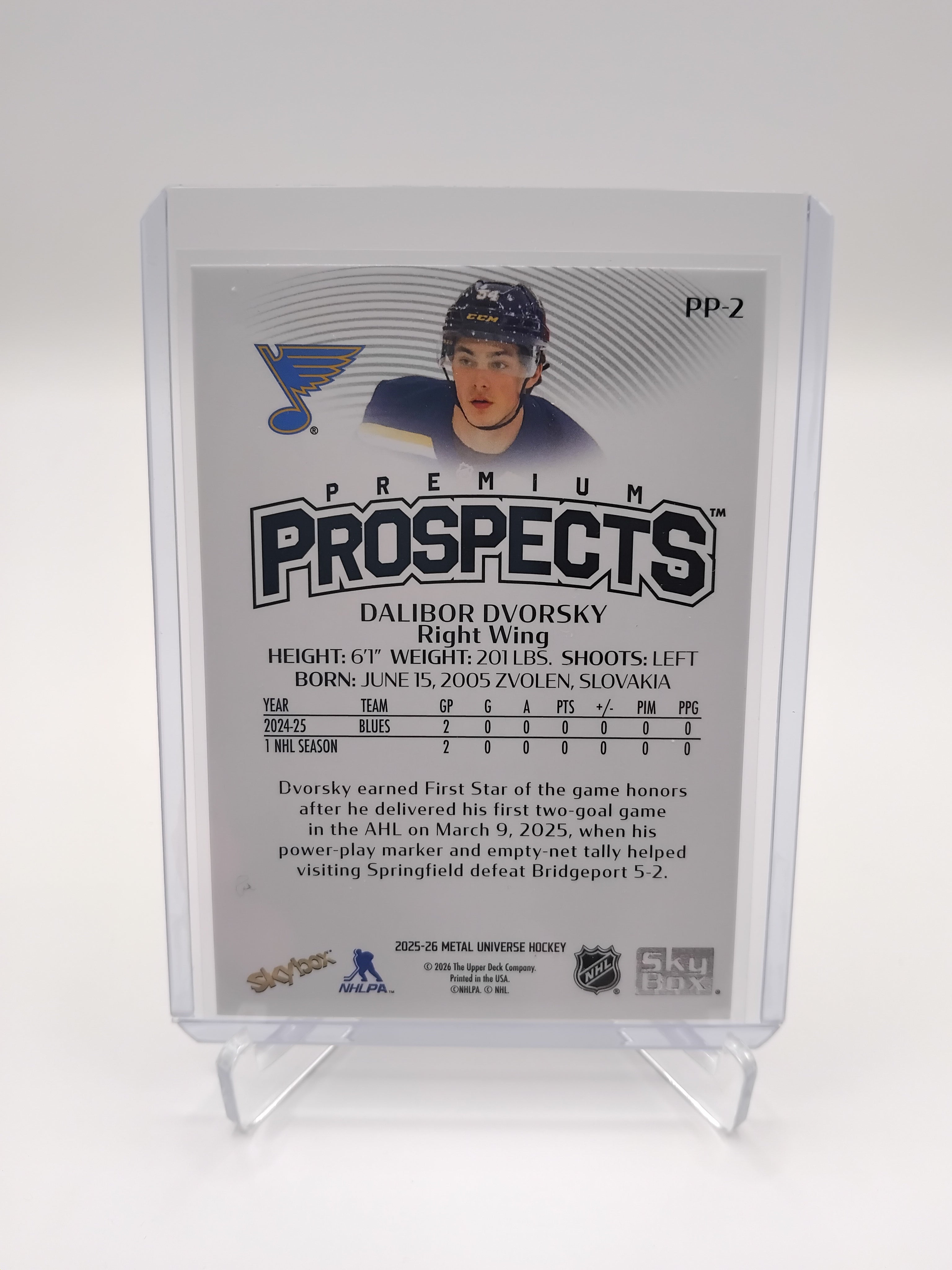 2025-26 Metal Universe Dalibor Dvorsky Premium Prospects