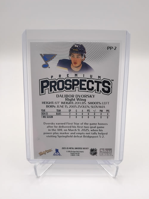 2025-26 Metal Universe Dalibor Dvorsky Premium Prospects