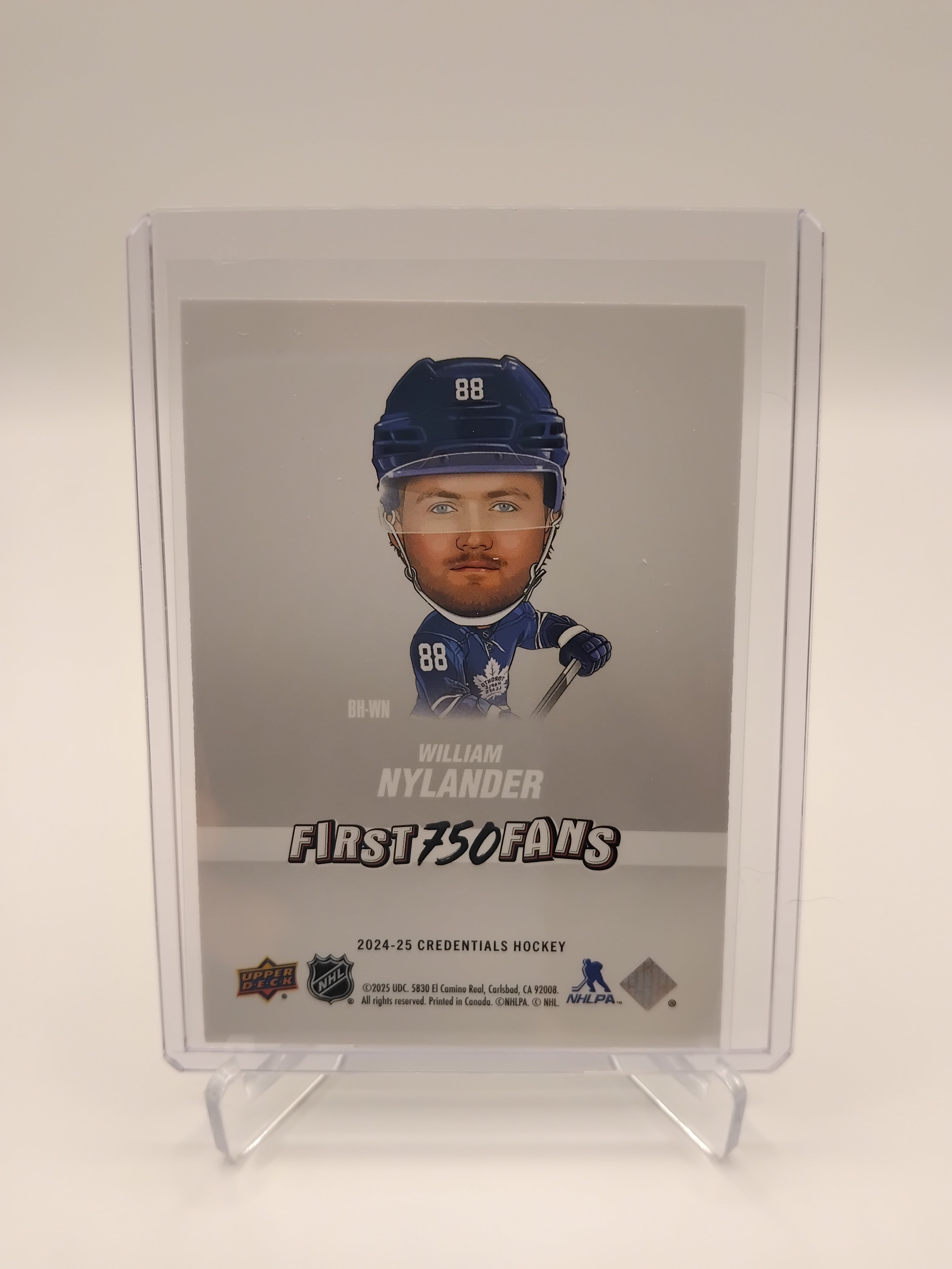 2024-25 Credentials William Nylander First 750 Fans Bobblehead