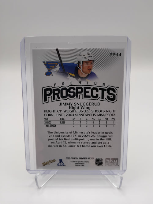 2025-26 Metal Universe Jimmy Snuggurud Premium Prospects
