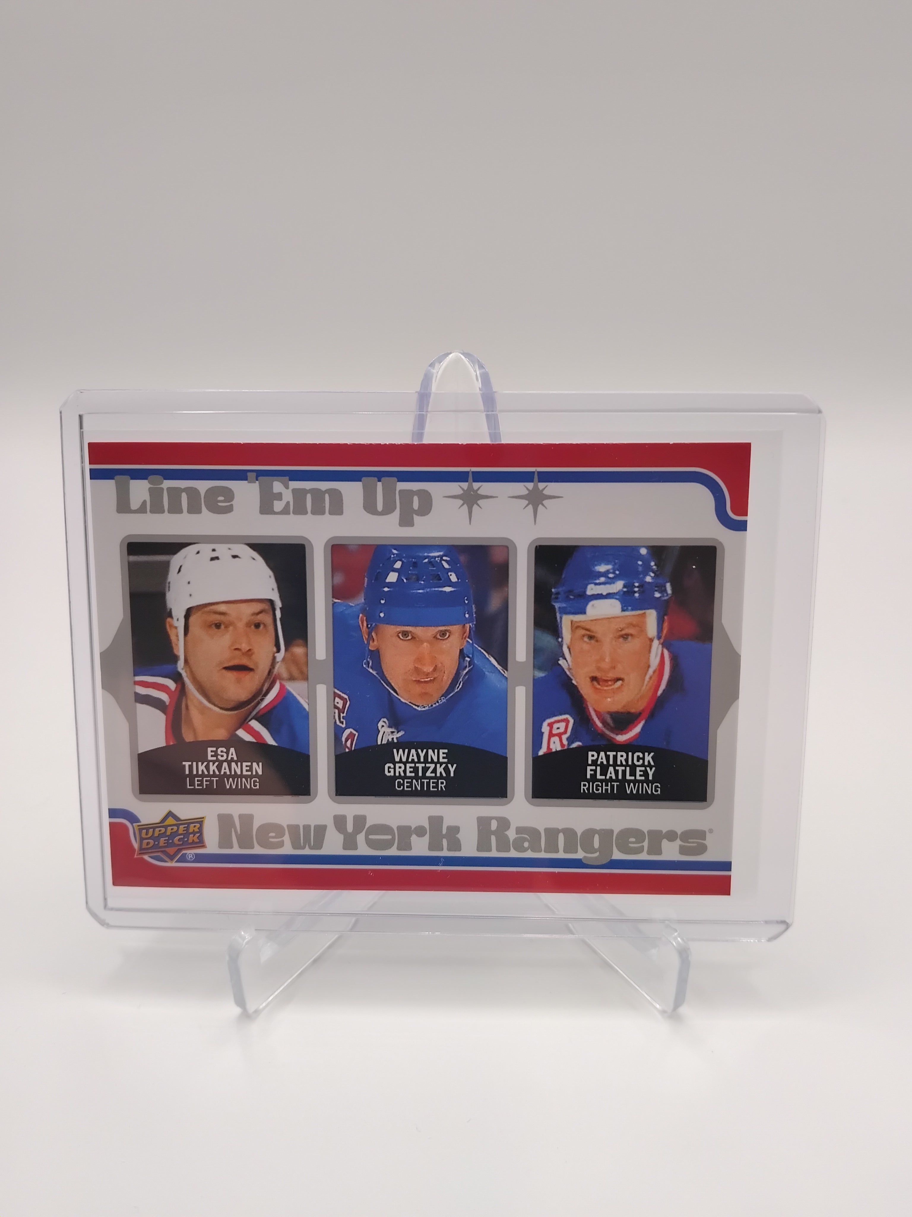 2025-26 Rangers Centennial Gretzky/Tikkanen/Flatley Line Em Up Red
