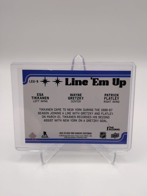 2025-26 Rangers Centennial Gretzky/Tikkanen/Flatley Line Em Up Red
