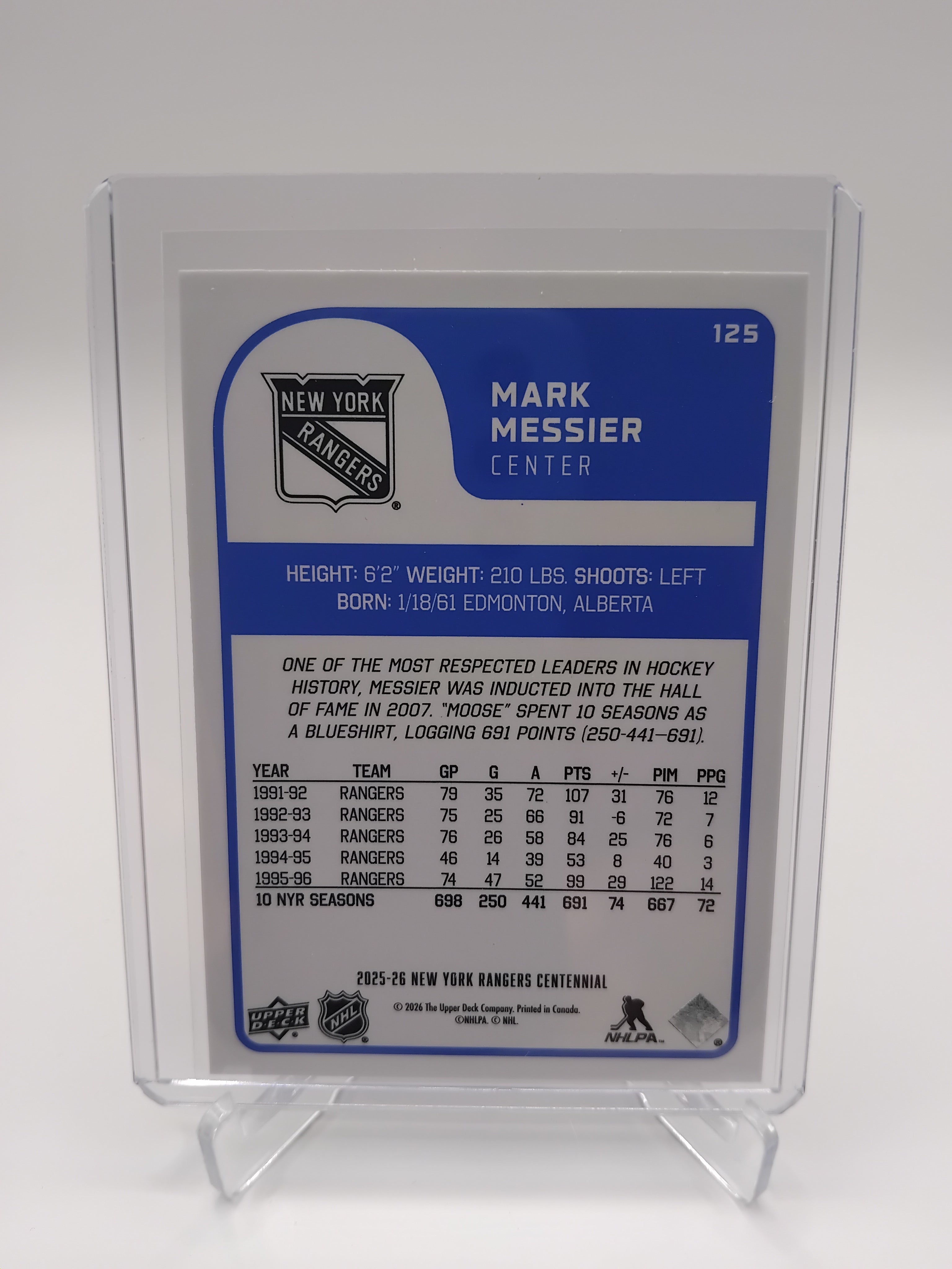2025-26 Rangers Centennial Mark Messier Hall of Famers