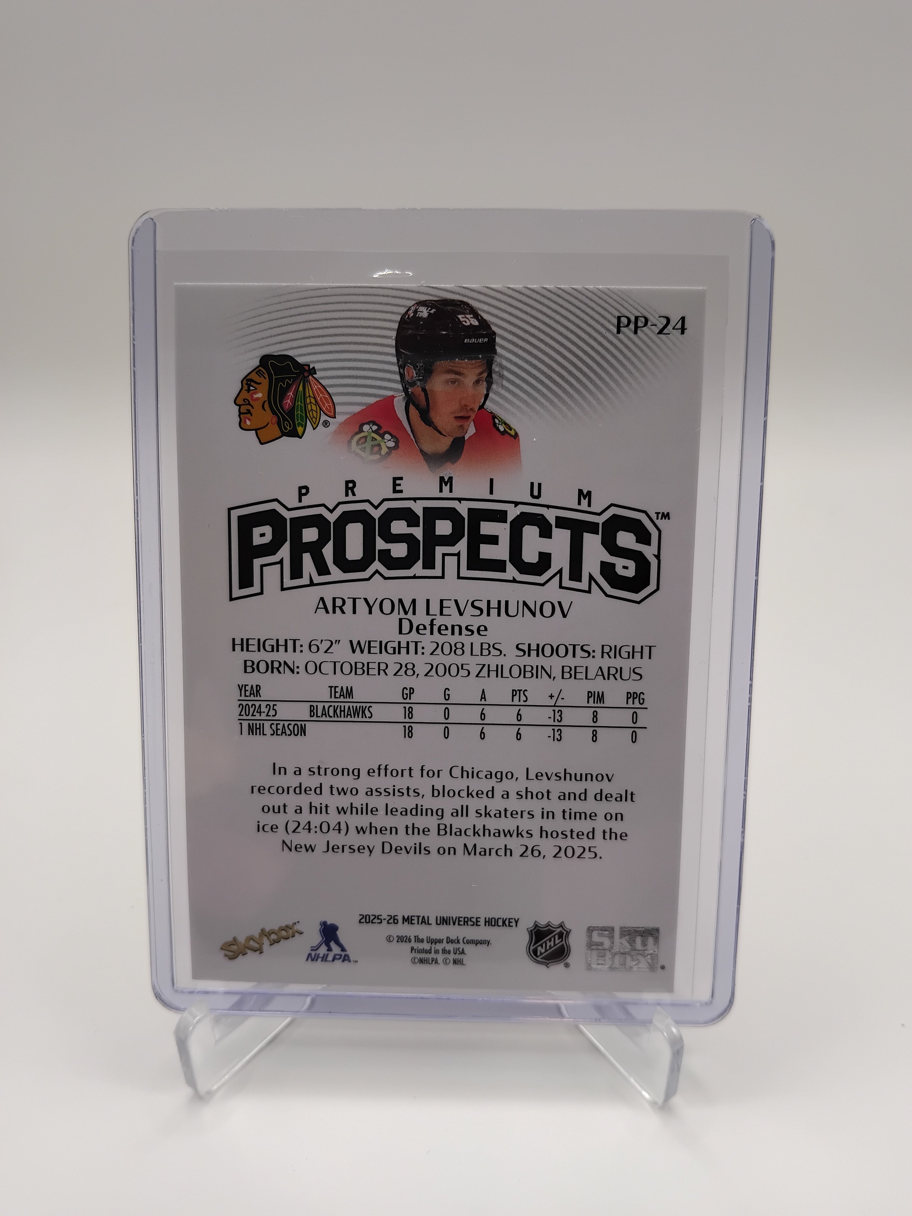 2025-26 Metal Universe Artyom Leshunov Premium Prospects