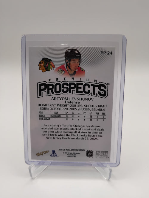 2025-26 Metal Universe Artyom Leshunov Premium Prospects