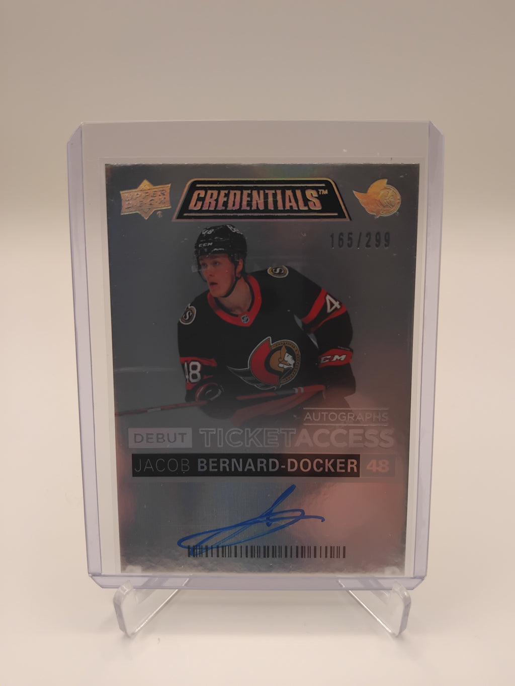 2021-22 Credentials Jacob Bernard Docker Auto 165/299