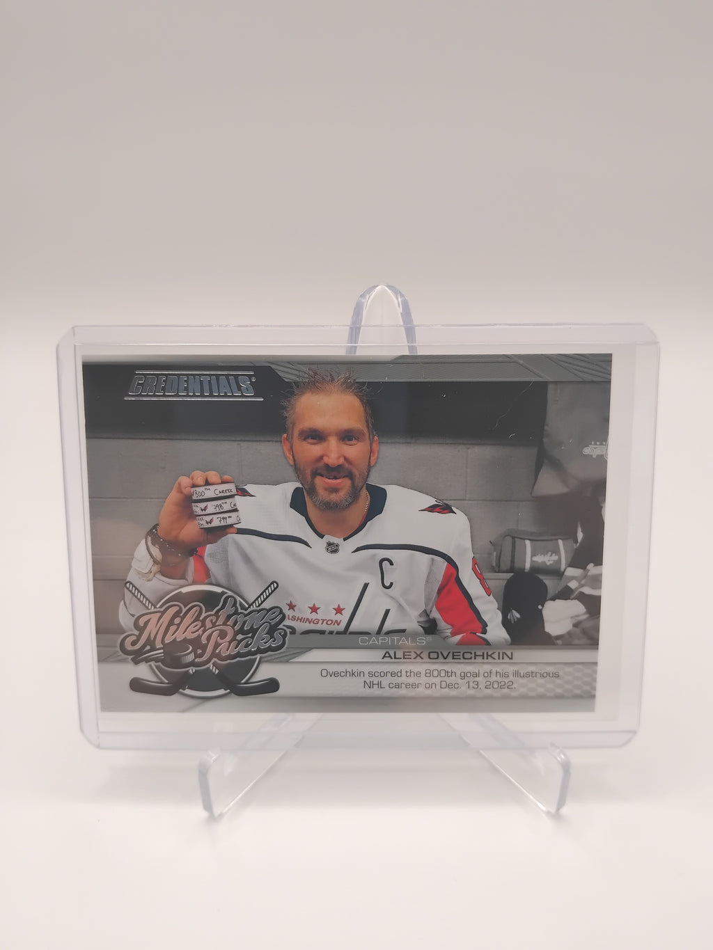 2024-25 Credentials Alex Ovechkin Milestone Pucks 800th Goal