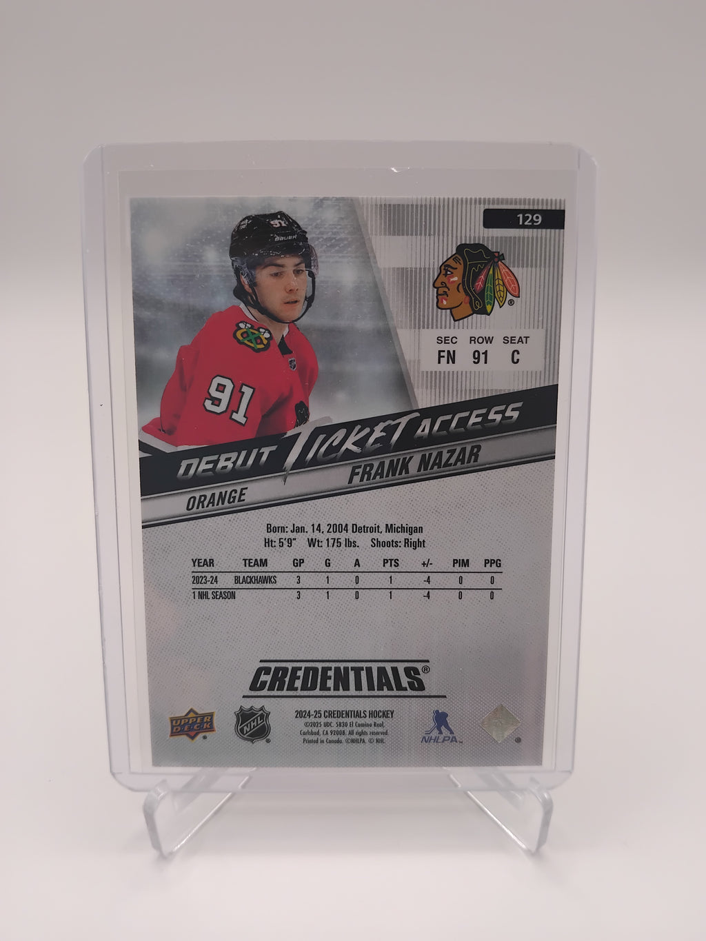 2024-25 Credentials Frank Nazar 138/199