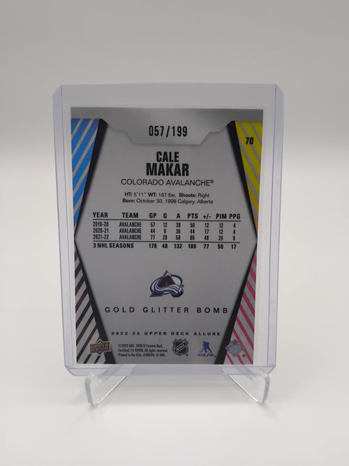2022-23 Allure Cale Makar Gold Glitterbomb 057/199