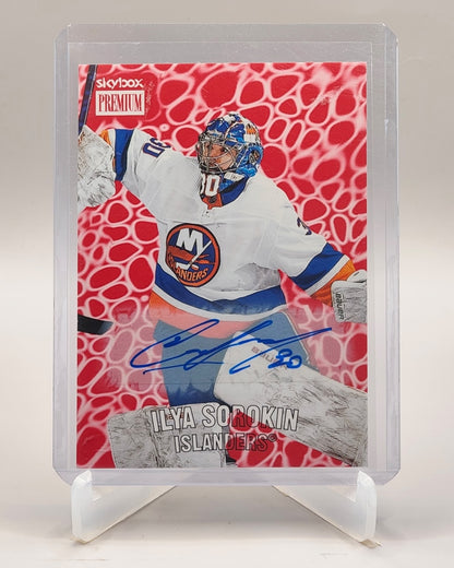 2020-21 SkyBox Metal Universe #PP-47 Ilya Sorokin Retro Star Rubies Autographs