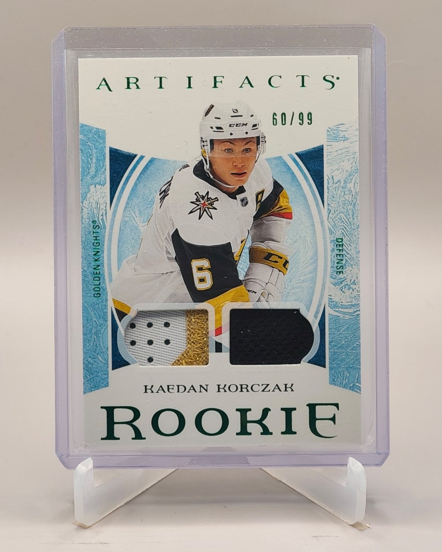 2022-23 Upper Deck Artifacts #197 Kaedan Korczak Material Emerald #/99