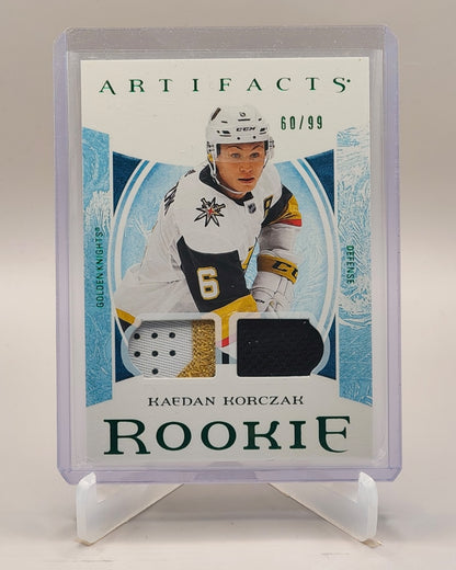 2022-23 Upper Deck Artifacts #197 Kaedan Korczak Material Emerald #/99