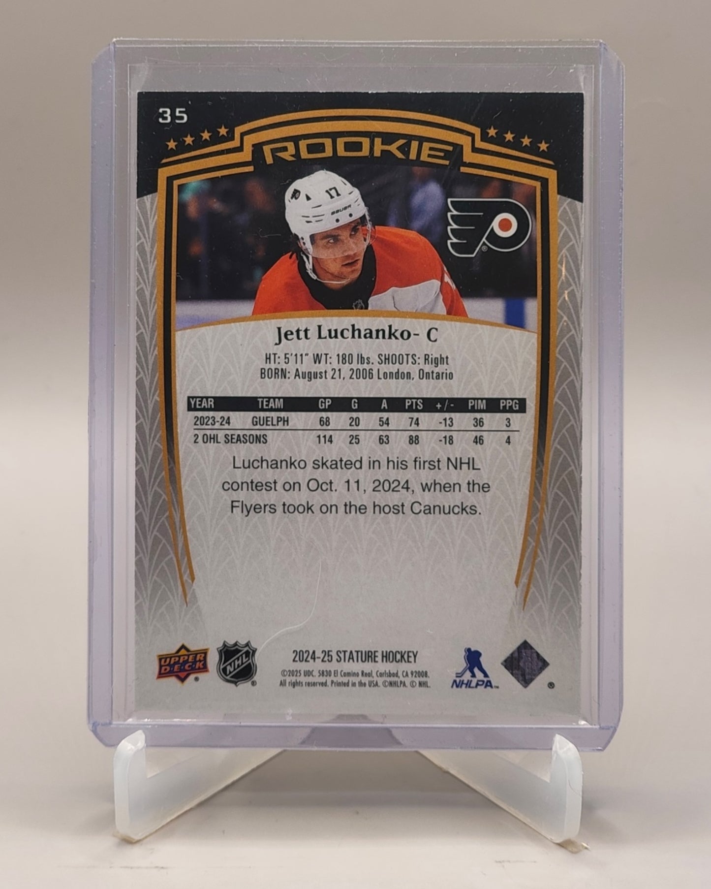 2024-25 Upper Deck Stature #35 Jett Luchanko #/999