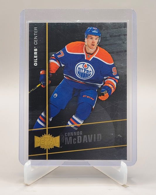 2015-16 Fleer Showcase #MU-1 Connor McDavid Metal Universe Rookies