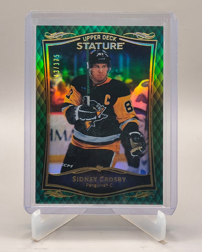 2024-25 Upper Deck Stature #13 Sidney Crosby 2023-24 Update - Green #/375