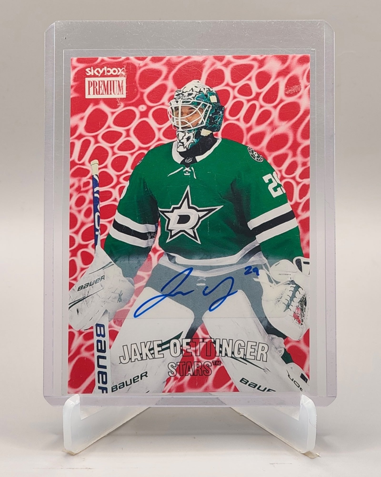 2020-21 SkyBox Metal Universe #PP-22 Jake Oettinger Retro Star Rubies Autographs