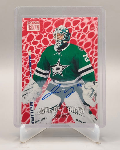 2020-21 SkyBox Metal Universe #PP-22 Jake Oettinger Retro Star Rubies Autographs