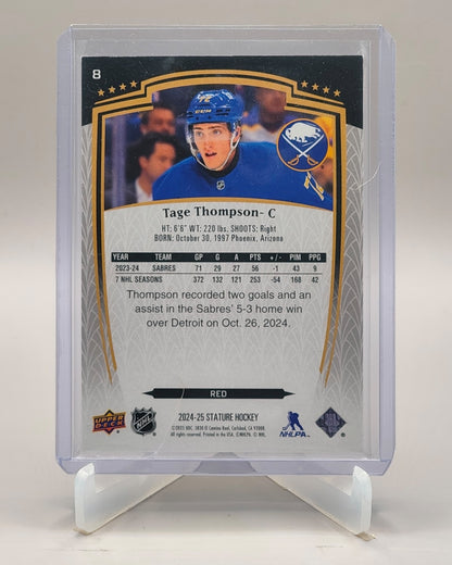 2024-25 Upper Deck Stature #8 Tage Thompson Red #/249