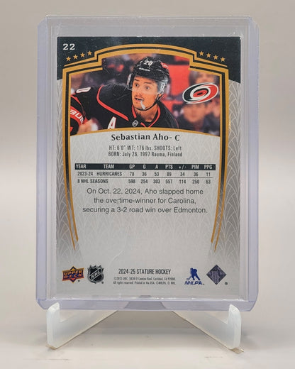 2024-25 Upper Deck Stature #22 Sebastian Aho