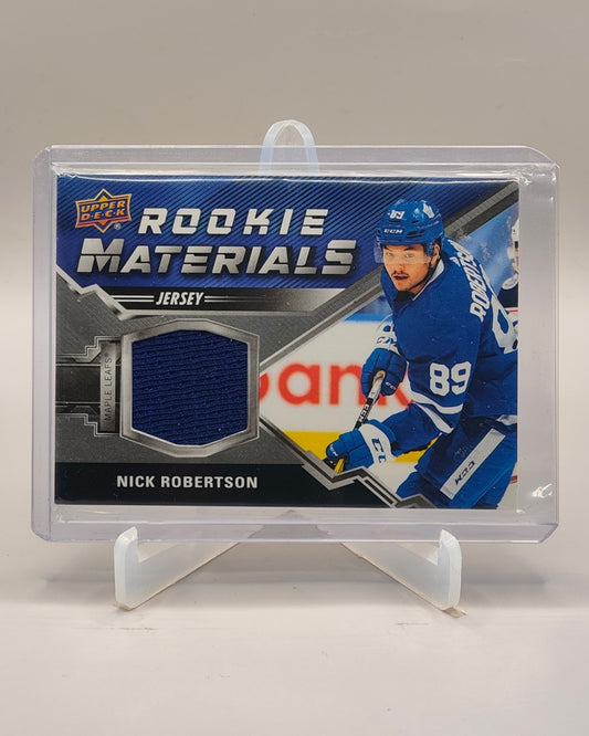 2020-21 Upper Deck #RM-NR Nick Robertson Rookie Materials