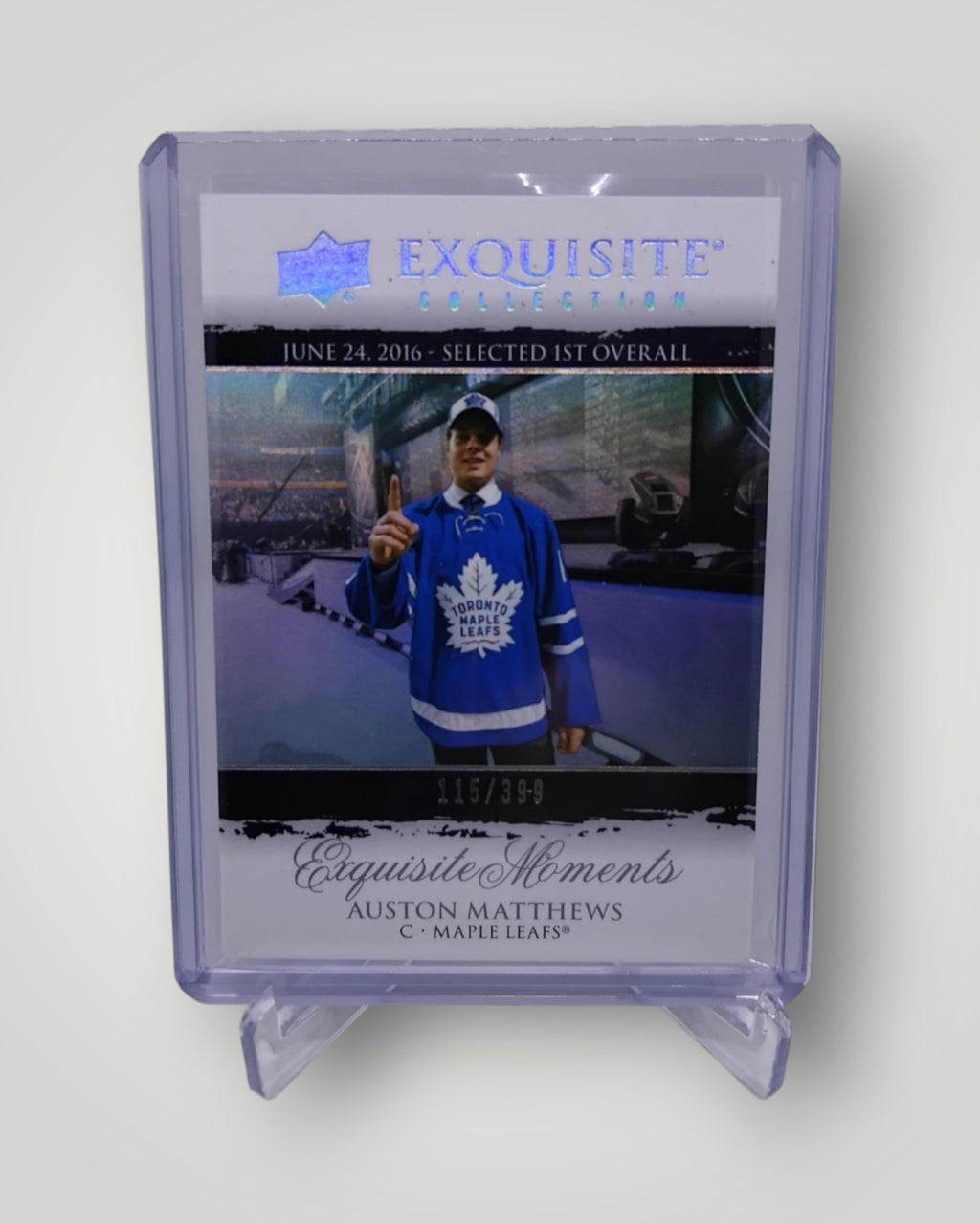 2021-22 Upper Deck Exquisite Collection ECM-AM Exquisite Moments Auston Matthews 115/399
