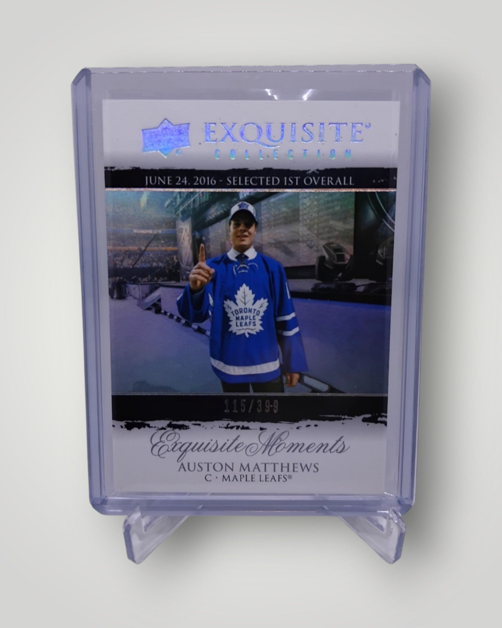2021-22 Upper Deck Exquisite Collection ECM-AM Exquisite Moments Auston Matthews 115/399